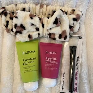 ELEMIS Superfood Mask Duo with Leopard Headband and Brush